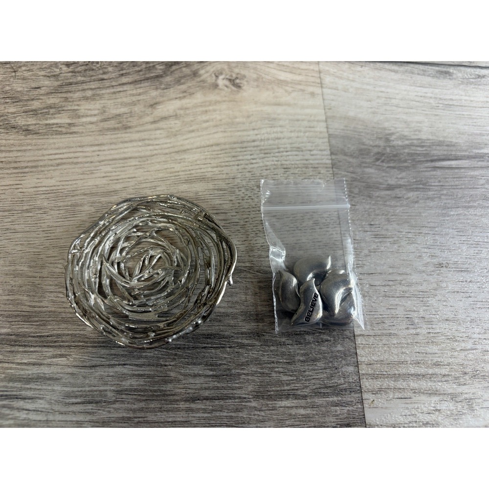 Silver Tone Robin Birds‎ Nest Dream Love Believe Wish Courage Laugh Affirmations